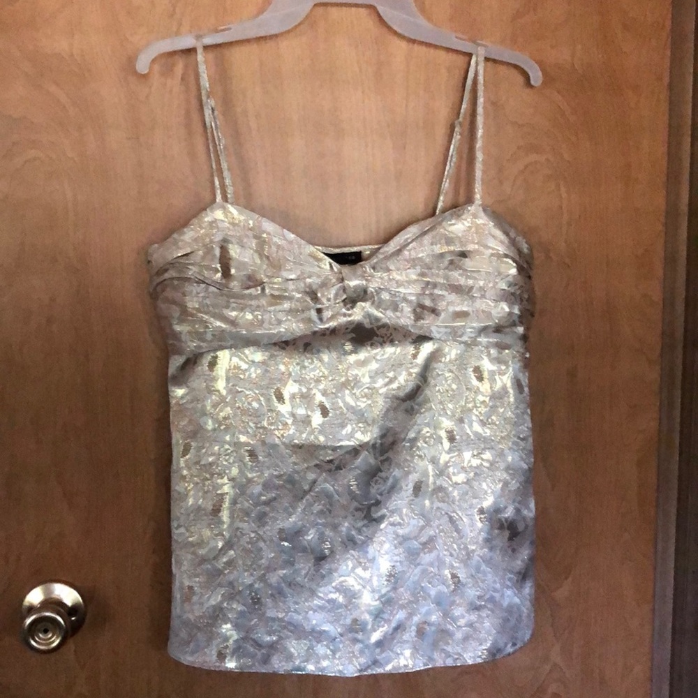 The Limited metallic adjustable cami; 17” p2p